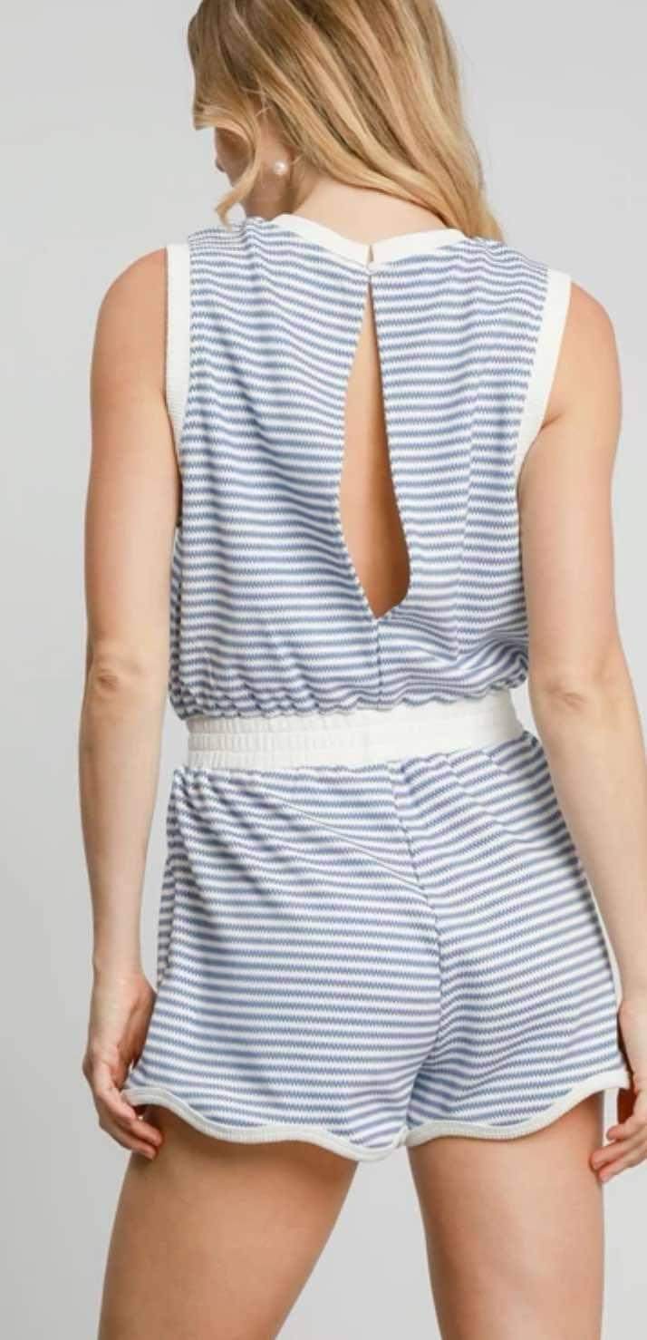 Textured Stripe Romper Product Image