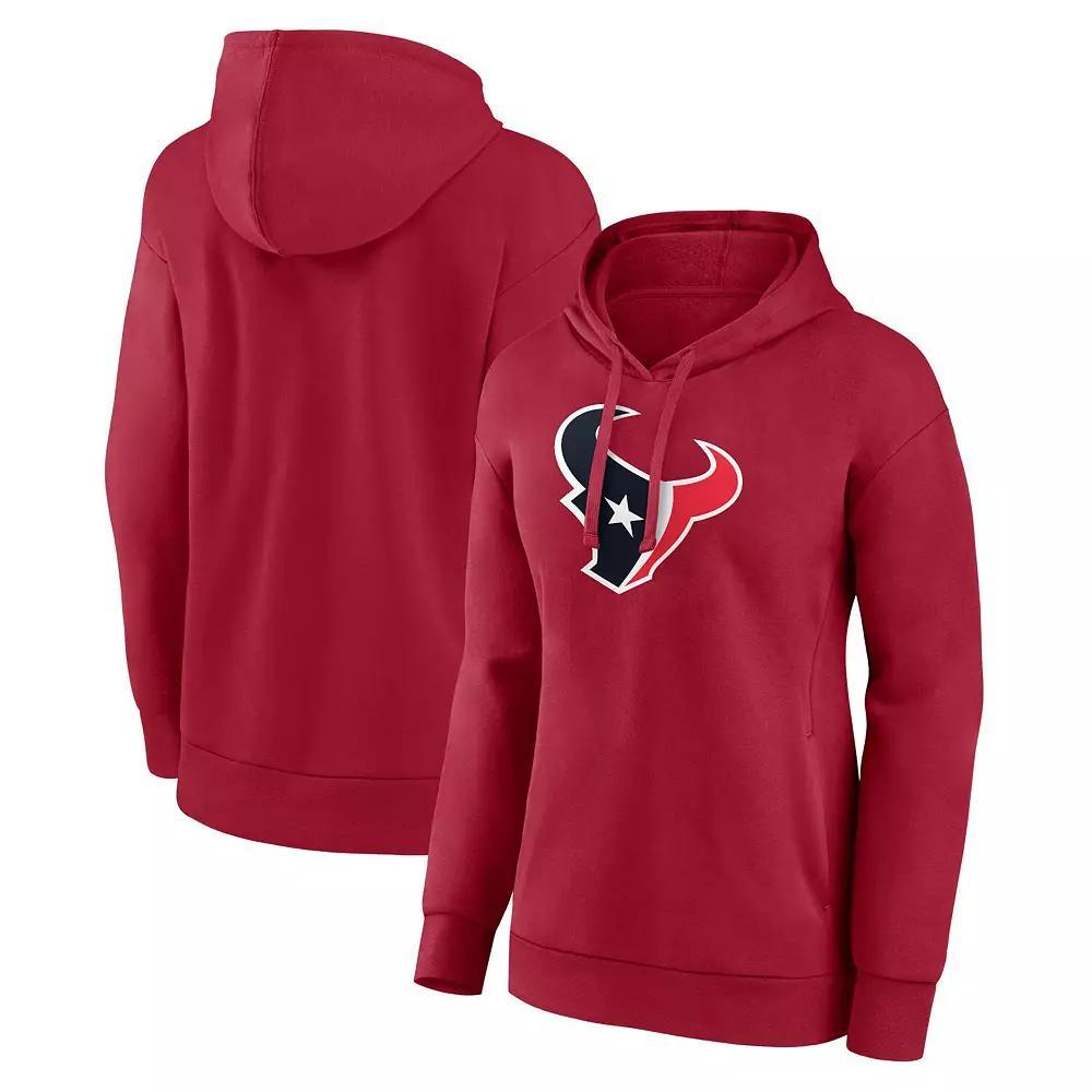 Women's Fanatics  Red Houston Texans  Primary Logo Pullover Hoodie, Size: 3XL Product Image