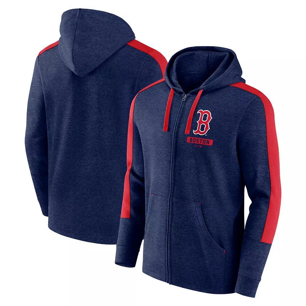 Men's Fanatics Heather Navy Minnesota Twins Gains Fleece Full-Zip Hoodie,  Product Image