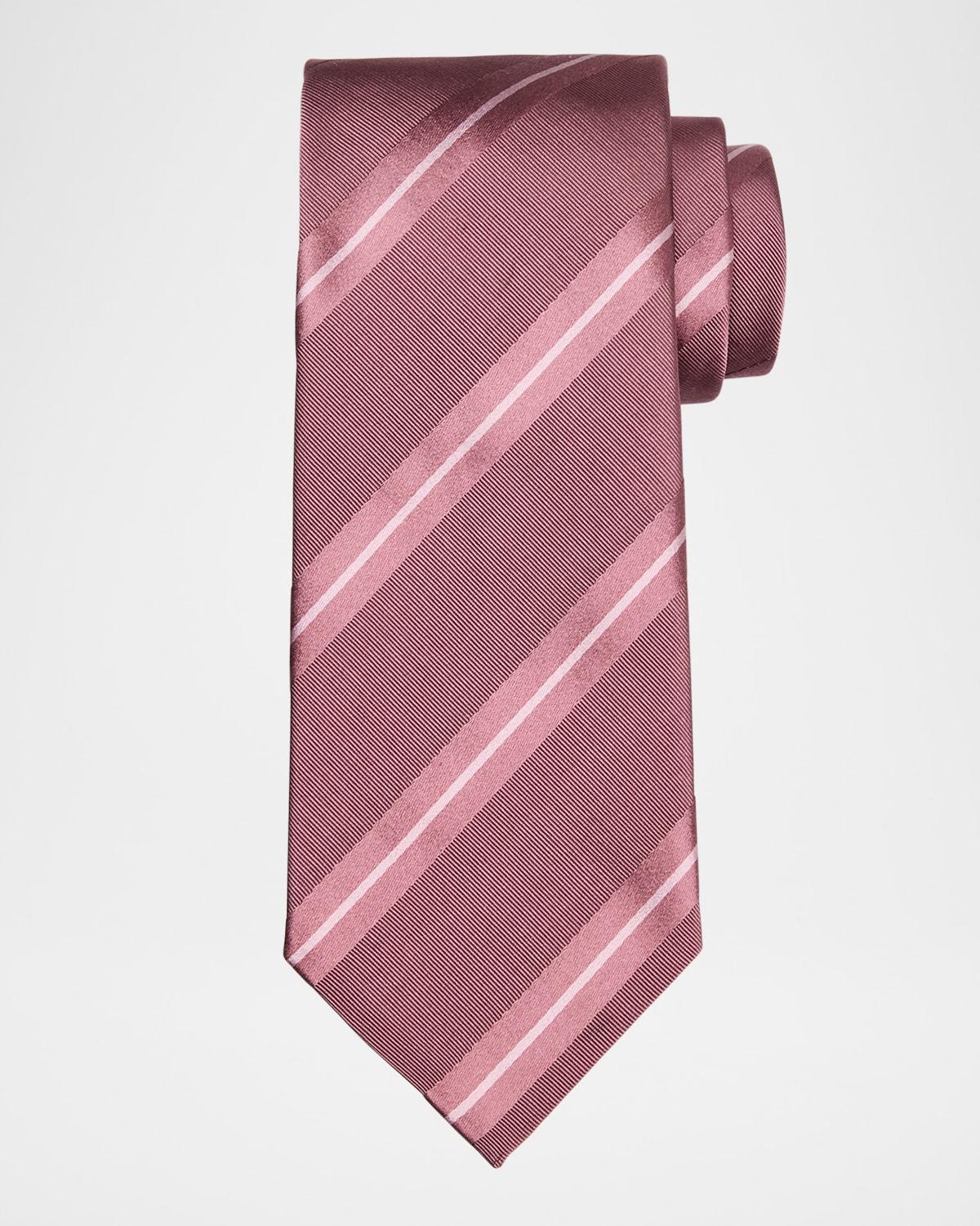 Mens Tonal Stripe Silk Tie Product Image