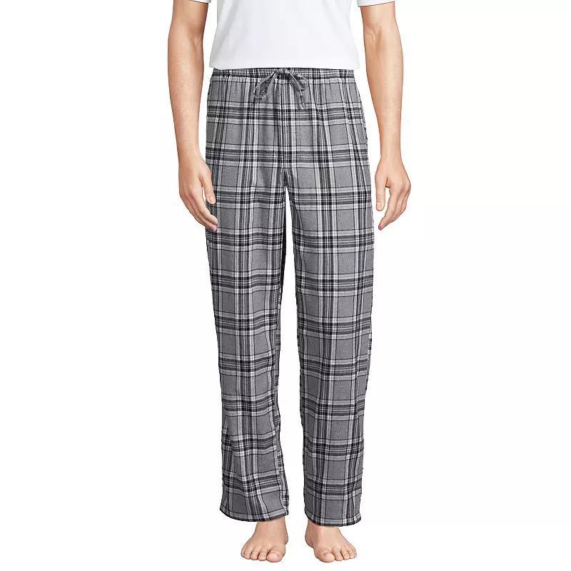 Mens Lands End Flannel Pajama Sleep Pants Juniper Green Plaid Product Image