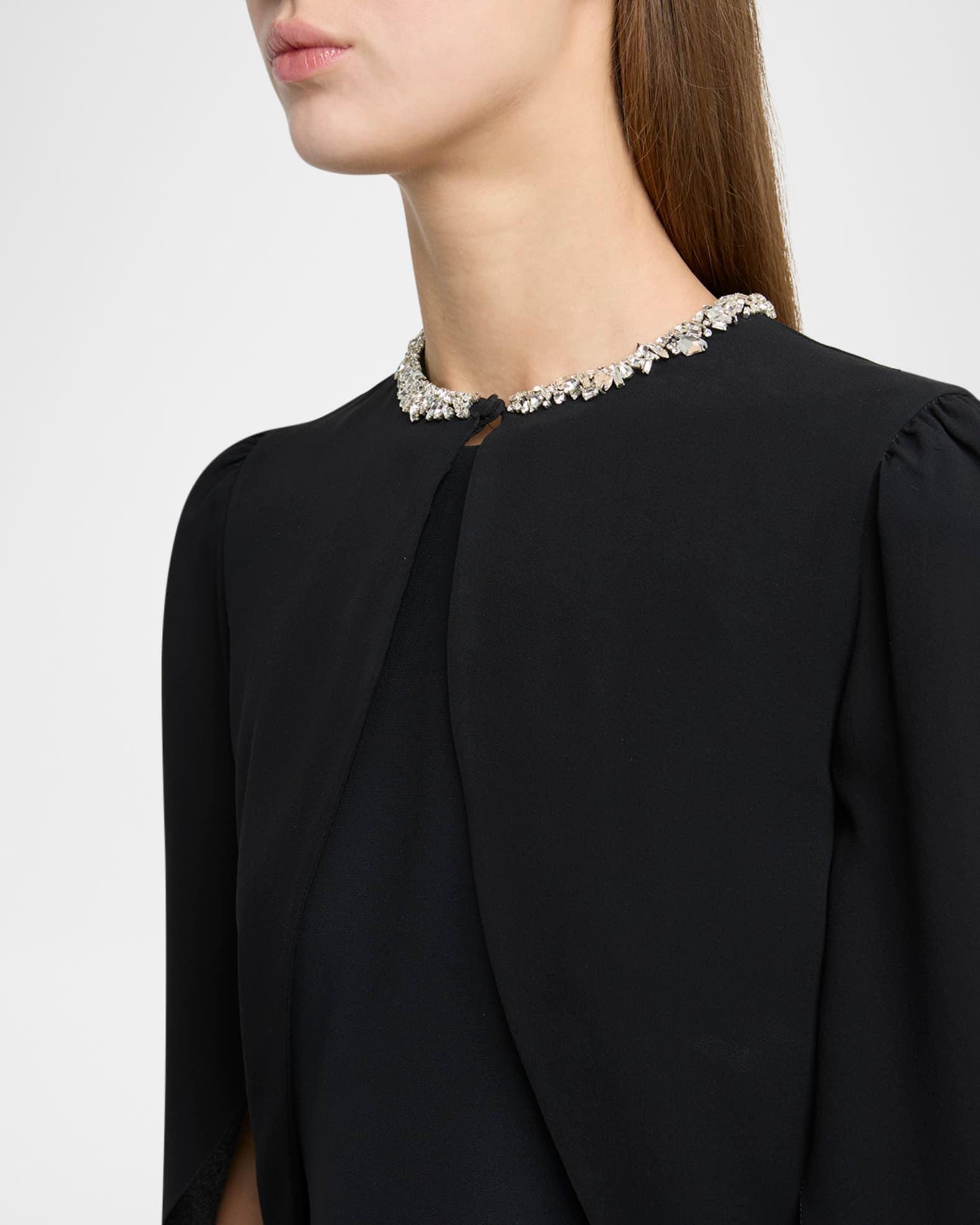 Embellished Silk Georgette Cape Top Product Image