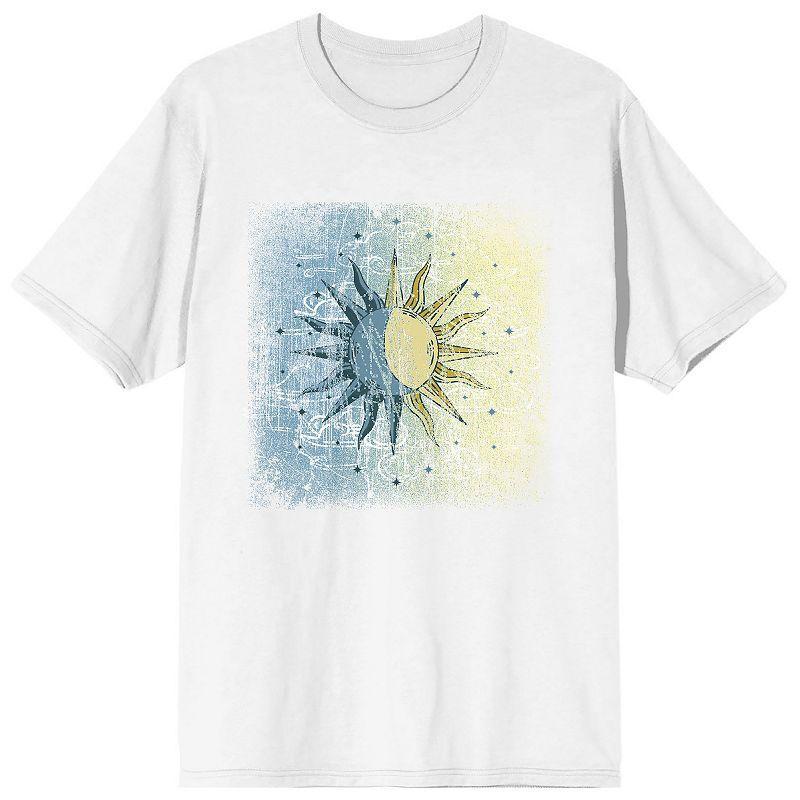 Men's Celestial Tropics Blue Tee, Size: XXL, White Product Image