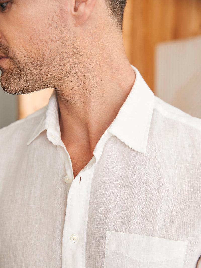 Laguna Linen Shirt (Tall) - White Product Image