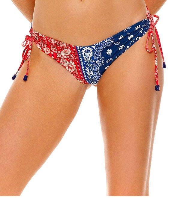 Agua Bendita Eda Atma Placement Print Side Tie Hipster Swim Bottom Product Image