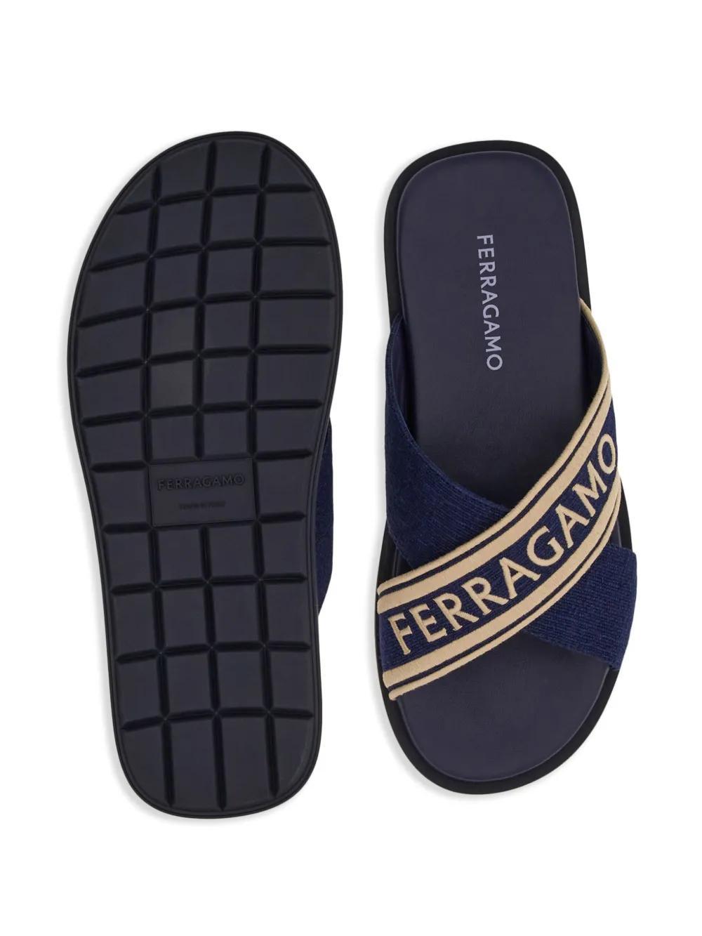 crossover-strap cotton sandals Product Image