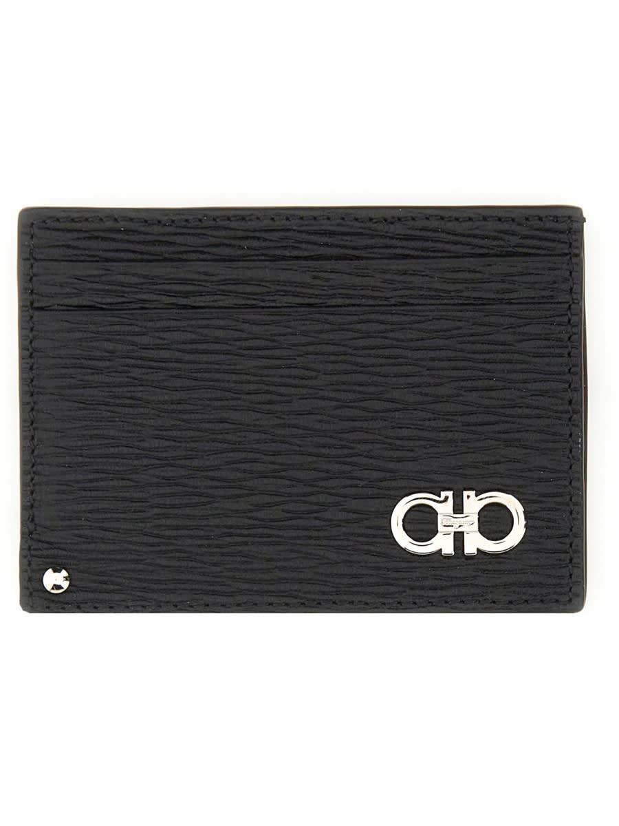 FERRAGAMO Revival Credit Card Holder In Black Product Image