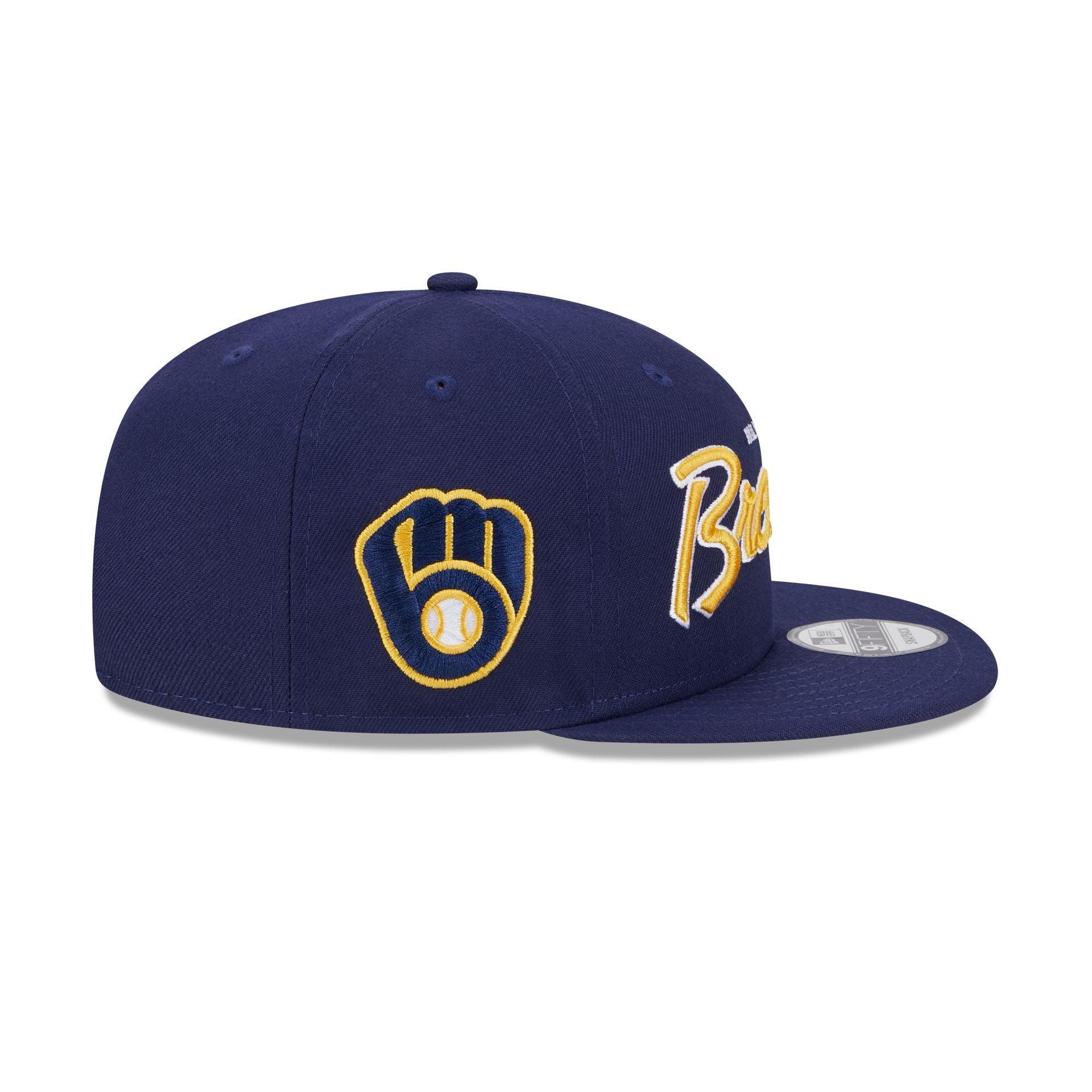 Milwaukee Brewers Wordmark 9FIFTY Snapback Hat Male Product Image