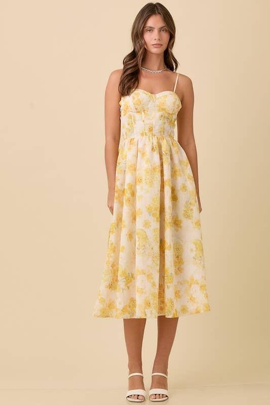 Sunshine Floral Midi Dress Product Image
