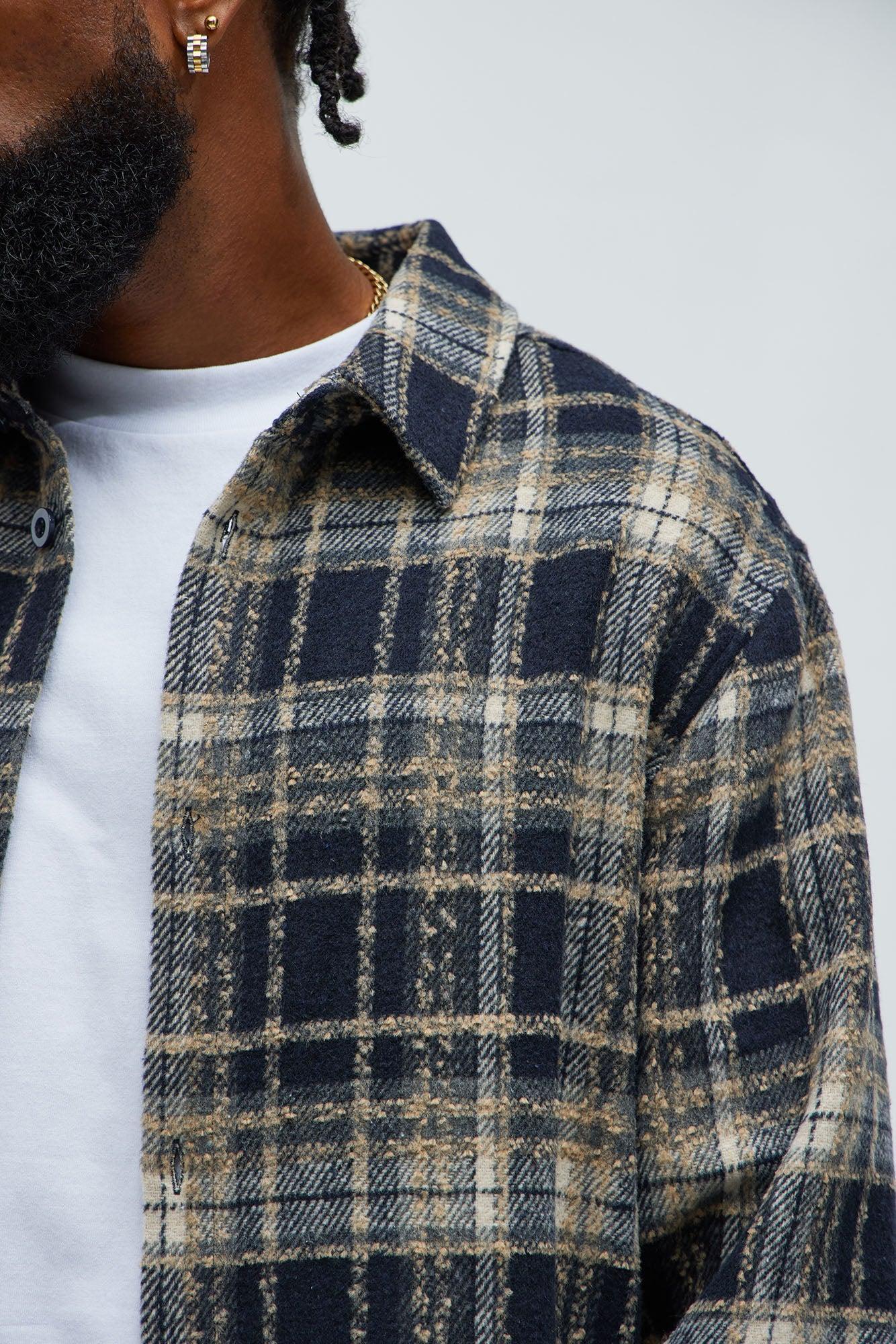 Tondo Plaid Button Up Shirt - Black/combo Product Image