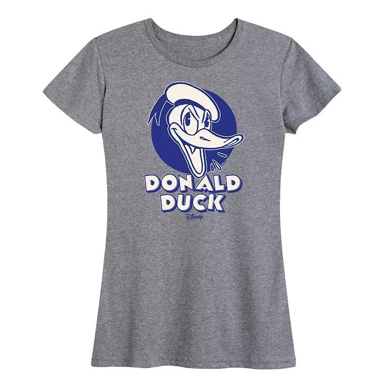 Disney's Donald Duck Women's Classic Graphic Tee, Size: XL, Grey Gray Product Image