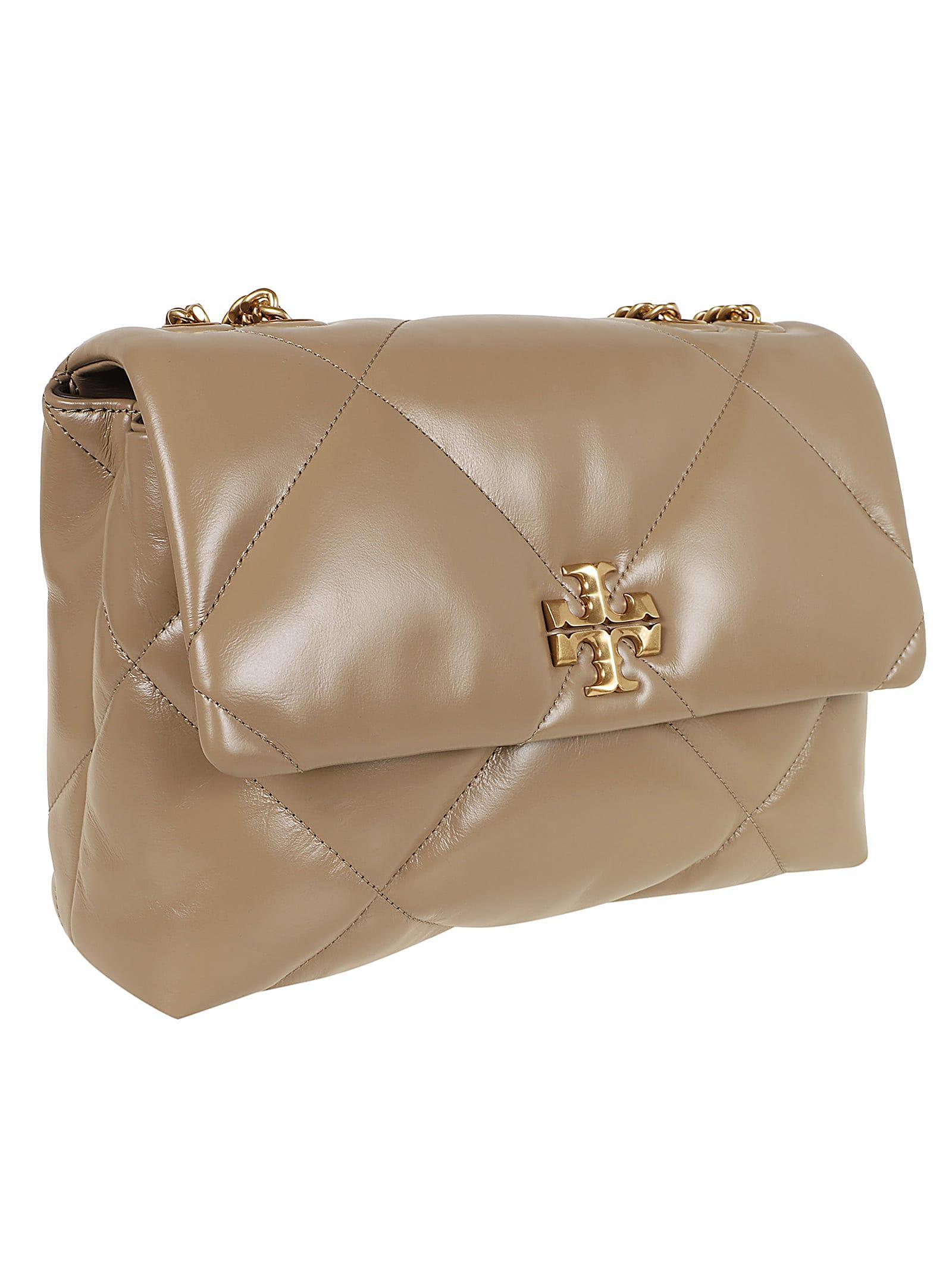 TORY BURCH Kira Diamond Quilt Convertible Shoulder Bag In Brown Product Image