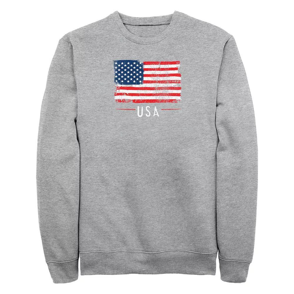 Big & Tall USA Distressed Print Graphic Fleece, Men's,  Product Image