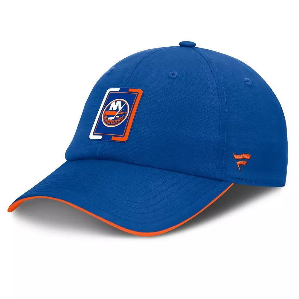 Men's Fanatics Royal/Orange New York Islanders Authentic Pro Ripstop Adjustable Hat, Isl Blue Product Image