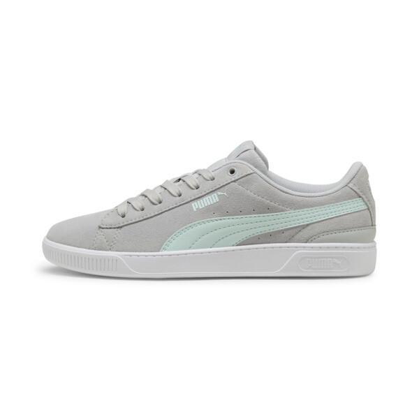 PUMA Vikky V3 Womens Sneakers in Cool Light Grey/Peaceful Blue/White Product Image