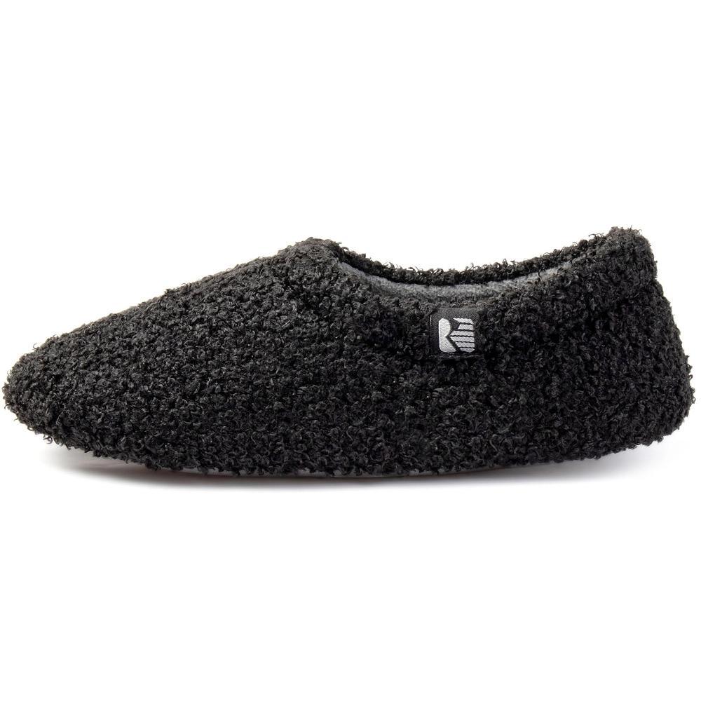 Women's Teddy Fleece Closed Back Slipper, Size 7-8 US Women, Black Product Image