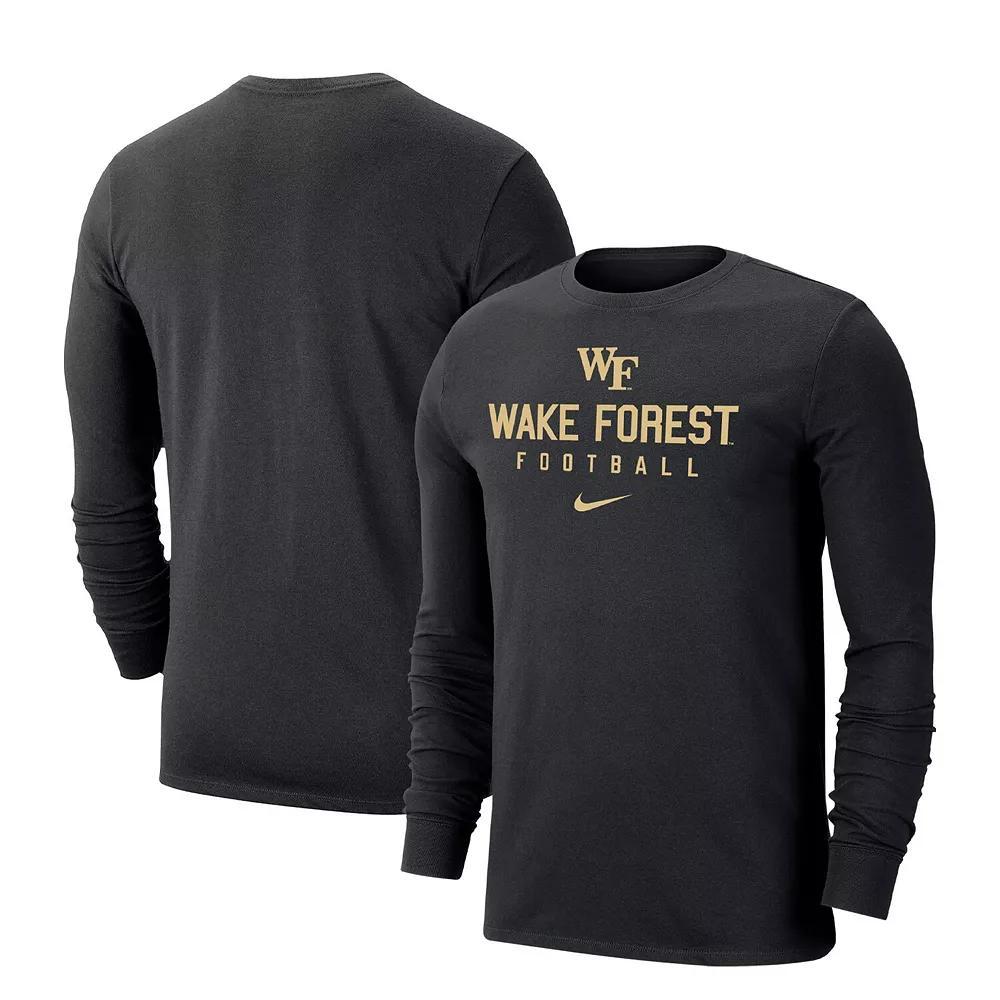 Men's Nike Black Wake Forest Demon Deacons Changeover Long Sleeve T-Shirt, Size: XL, Wfu Black Product Image