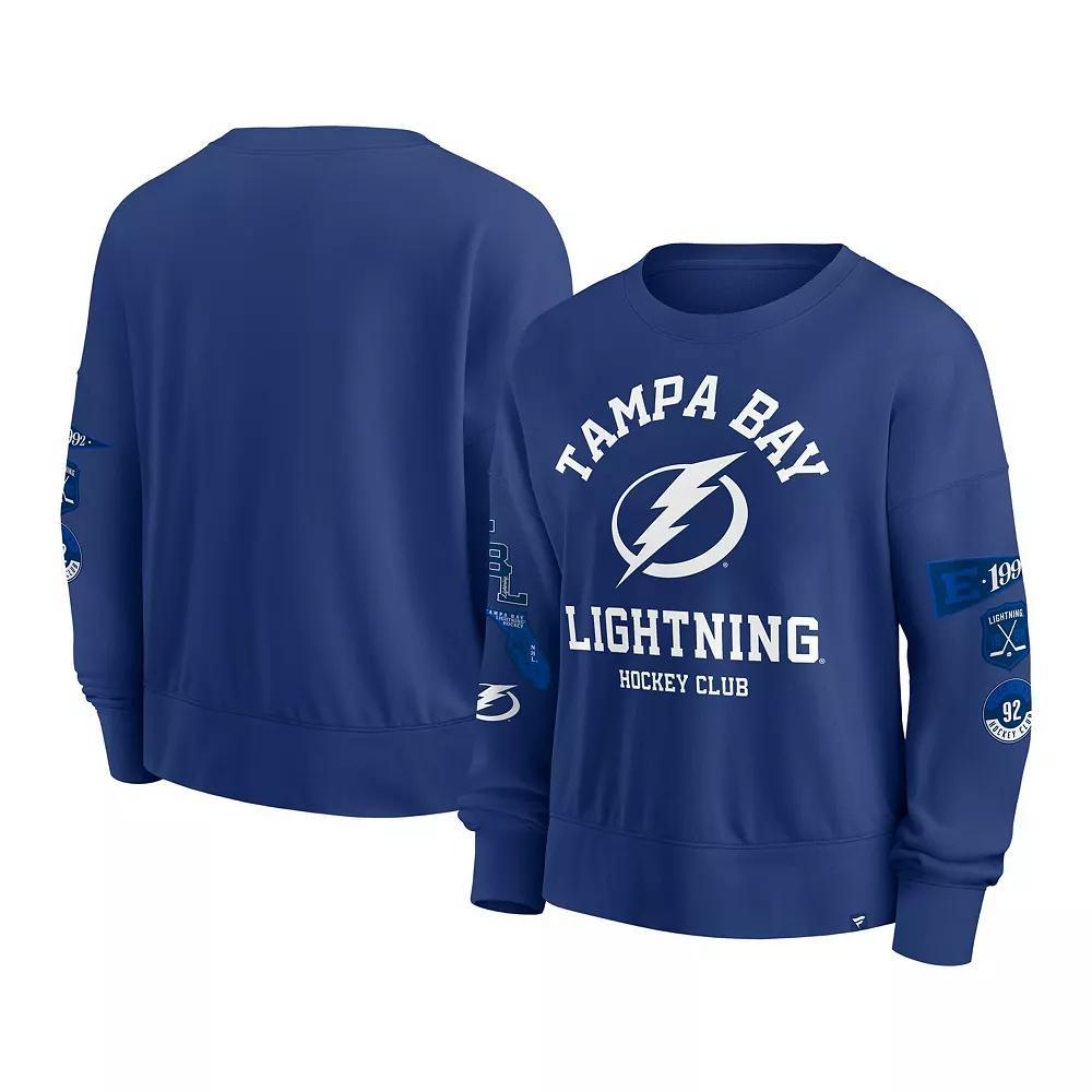 Women's Fanatics Blue Tampa Bay Lightning Go Team Pullover Sweatshirt,  Product Image