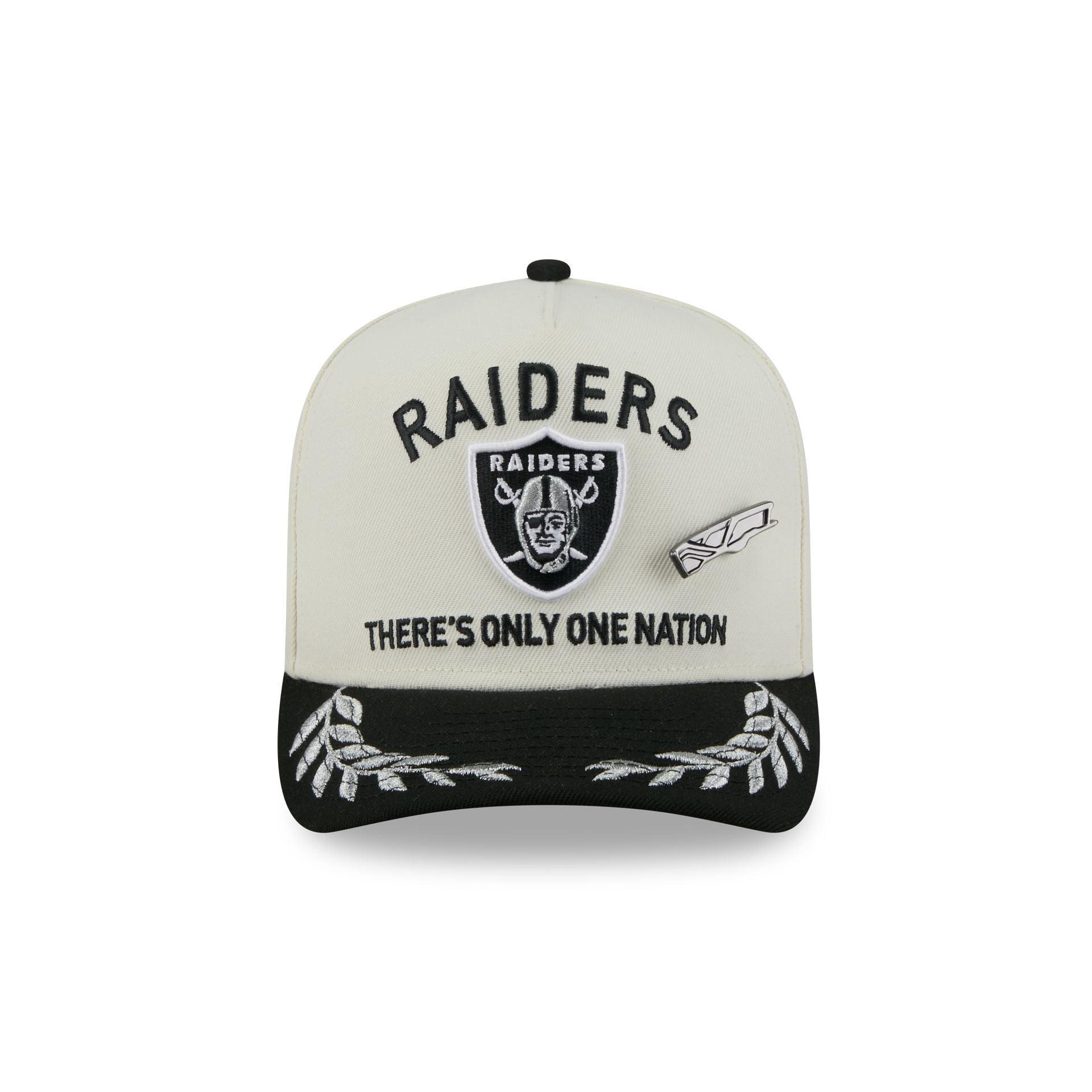 Las Vegas Raiders 2025 Draft Chrome White 59FIFTY A-Frame Fitted Hat Male Product Image