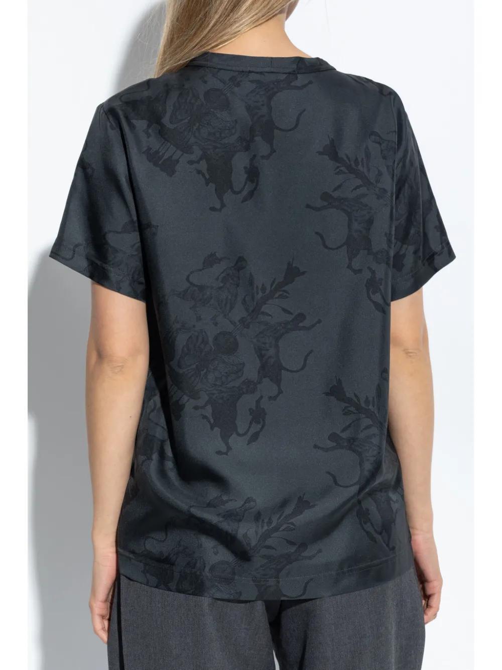 FABIANA FILIPPI Silk T-shirt In Black Product Image