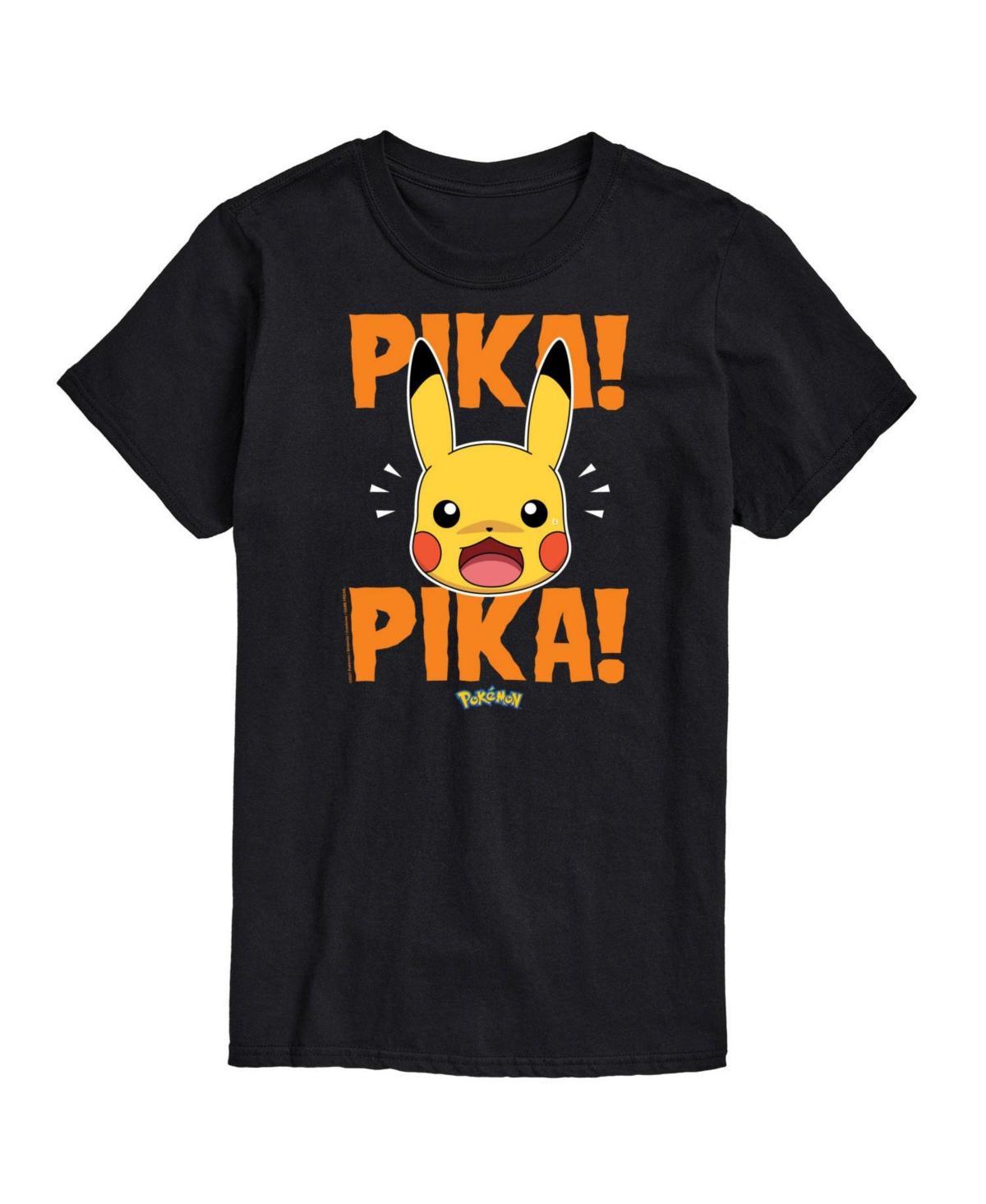 Men's Pokemon Pika Pika Scared Graphic Tee, Size: XS, Black Product Image