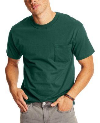 Men's Hanes® Beefy-T 2-Pack Pocket T-Shirt, Size: XL, Deep Red Product Image