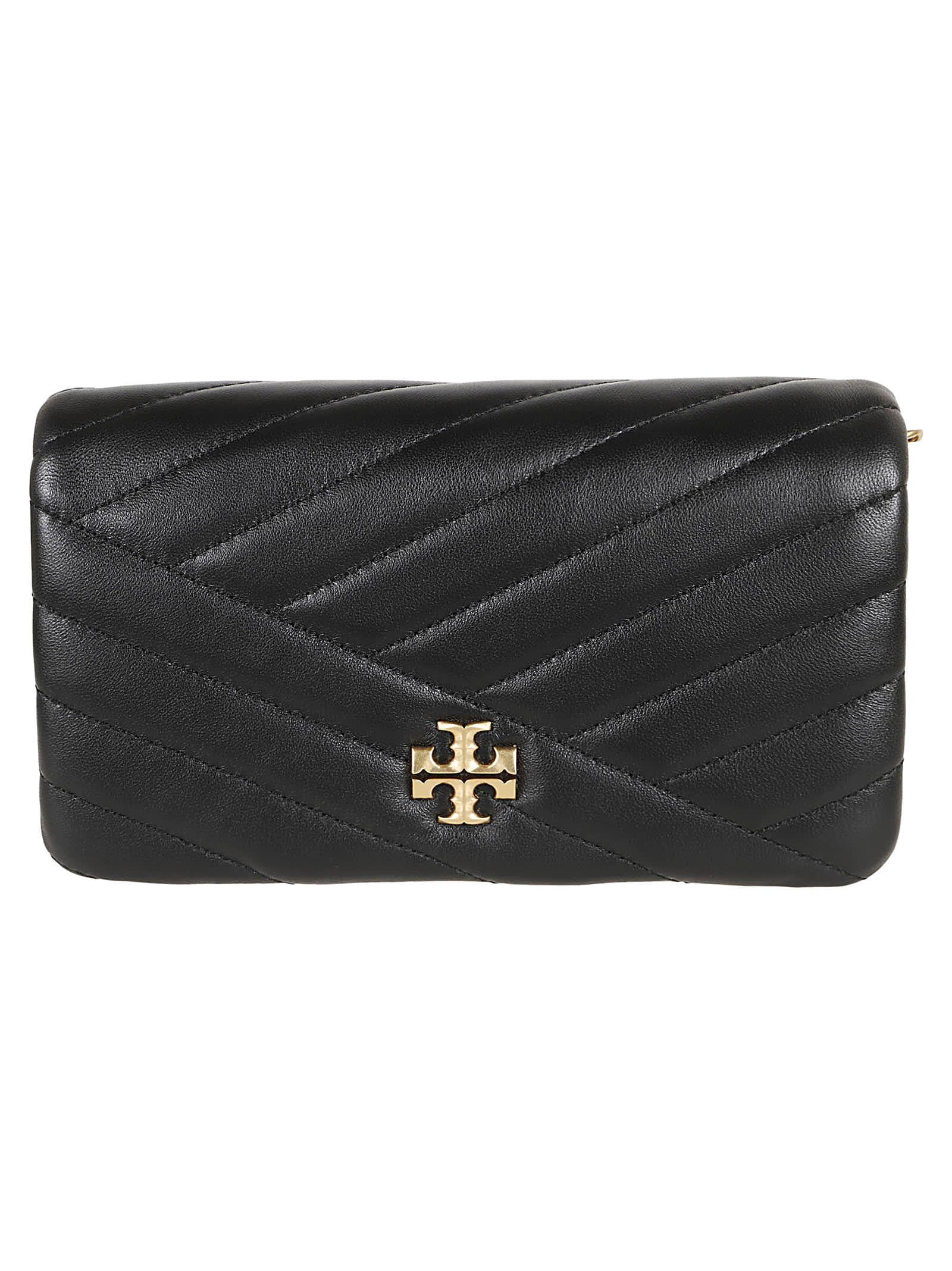 TORY BURCH Kira Chevron Chain Wallet In Black Product Image