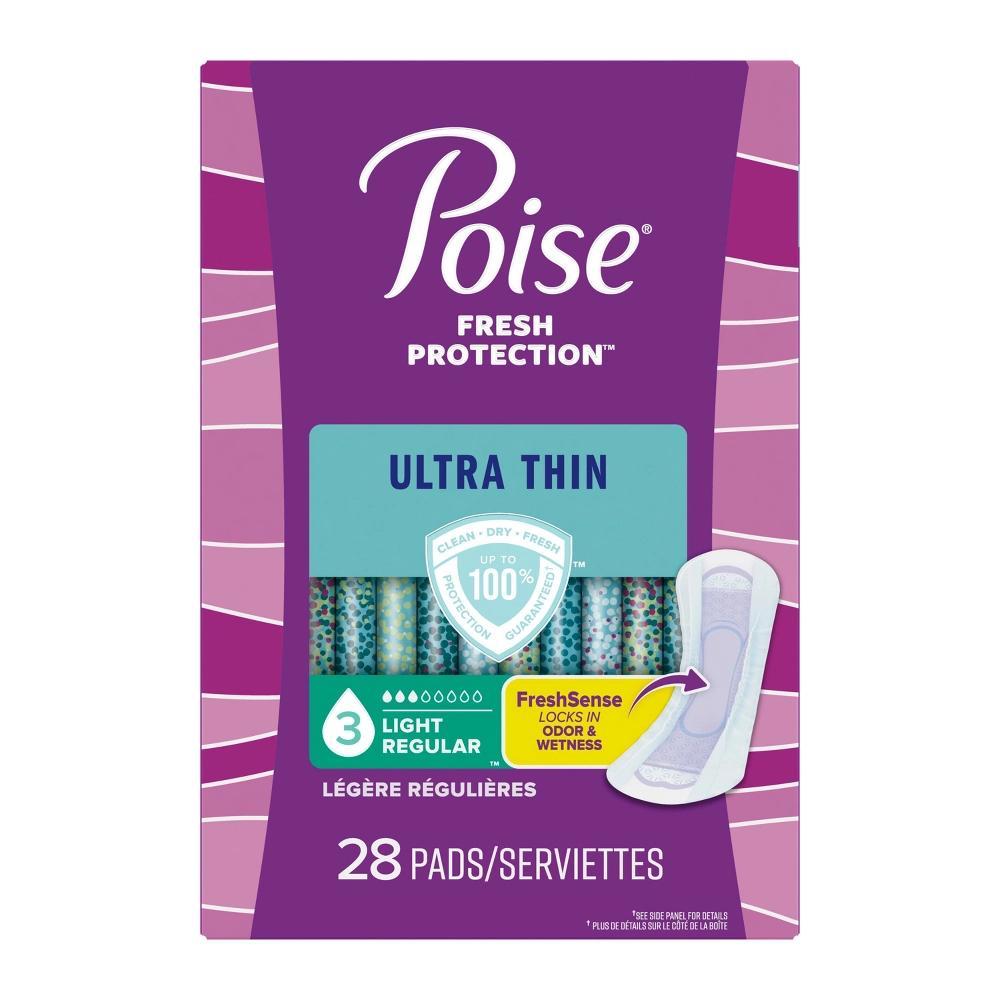 Poise Ultra Thin Postpartum Incontinence Pads for Women - Moderate Absorbency Product Image