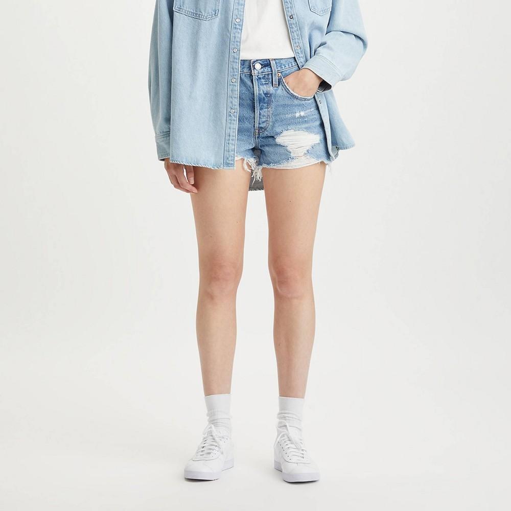 Levi's 501® Original Fit High-Rise Women's Jean Shorts 32: Heavyweight Denim, Fly Button Closure Product Image