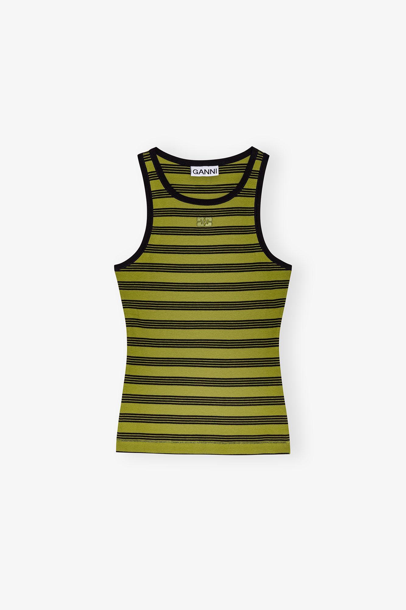 Striped Soft Cotton Rib Tank Top Product Image