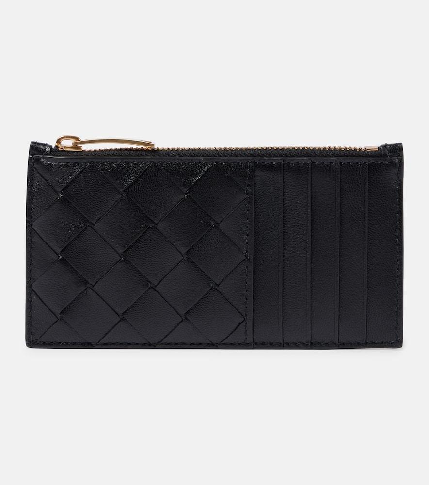 BOTTEGA VENETA Intrecciato Leather Wallet In Black Product Image