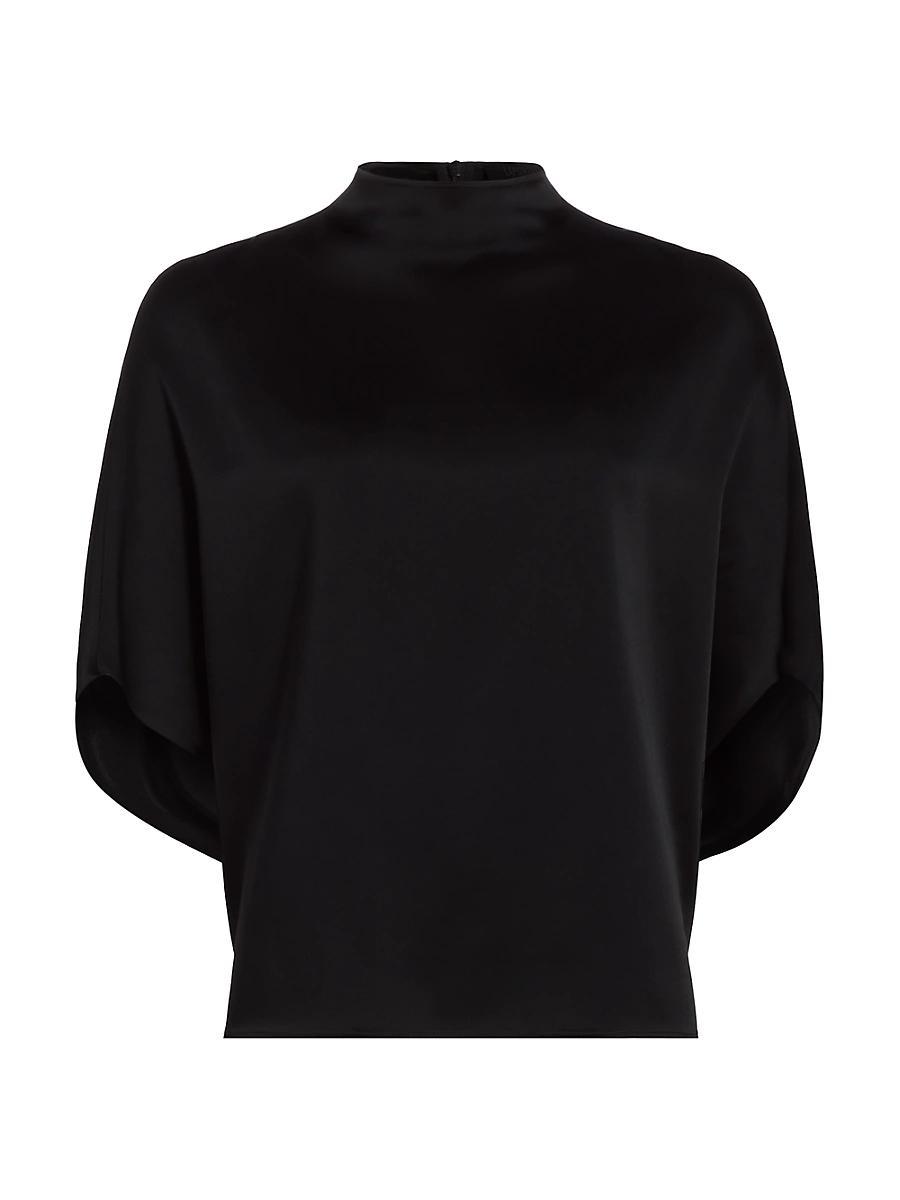 Womens Satin Cape-Sleeve T-Shirt Product Image
