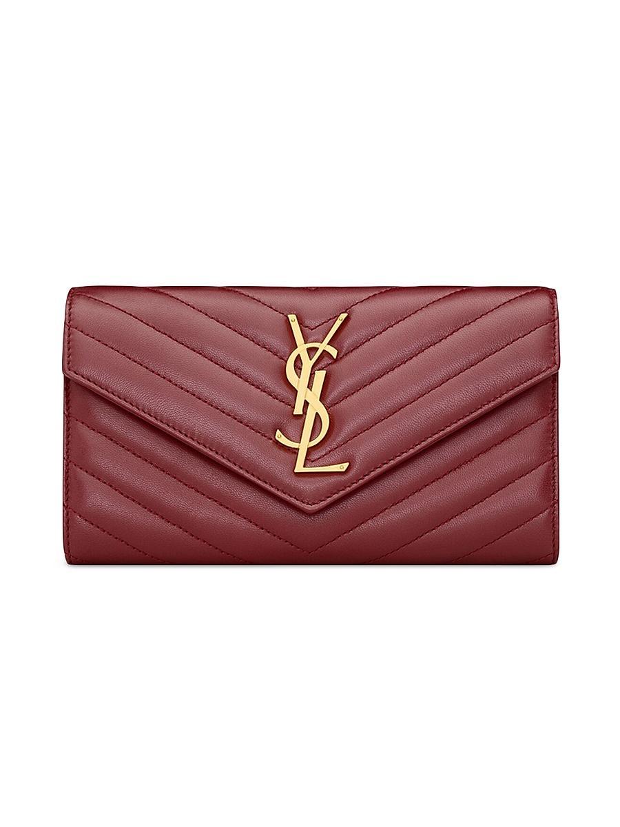 Womens Cassandre Matelass Large Flap Wallet in Lambskin Product Image