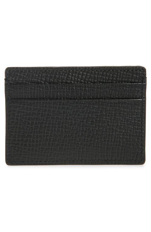 VERSACE Myth Leather Card Case In Black- Gold Product Image