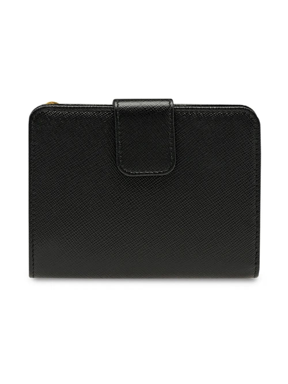 PRADA Logo Zipped Wallet In Black Product Image