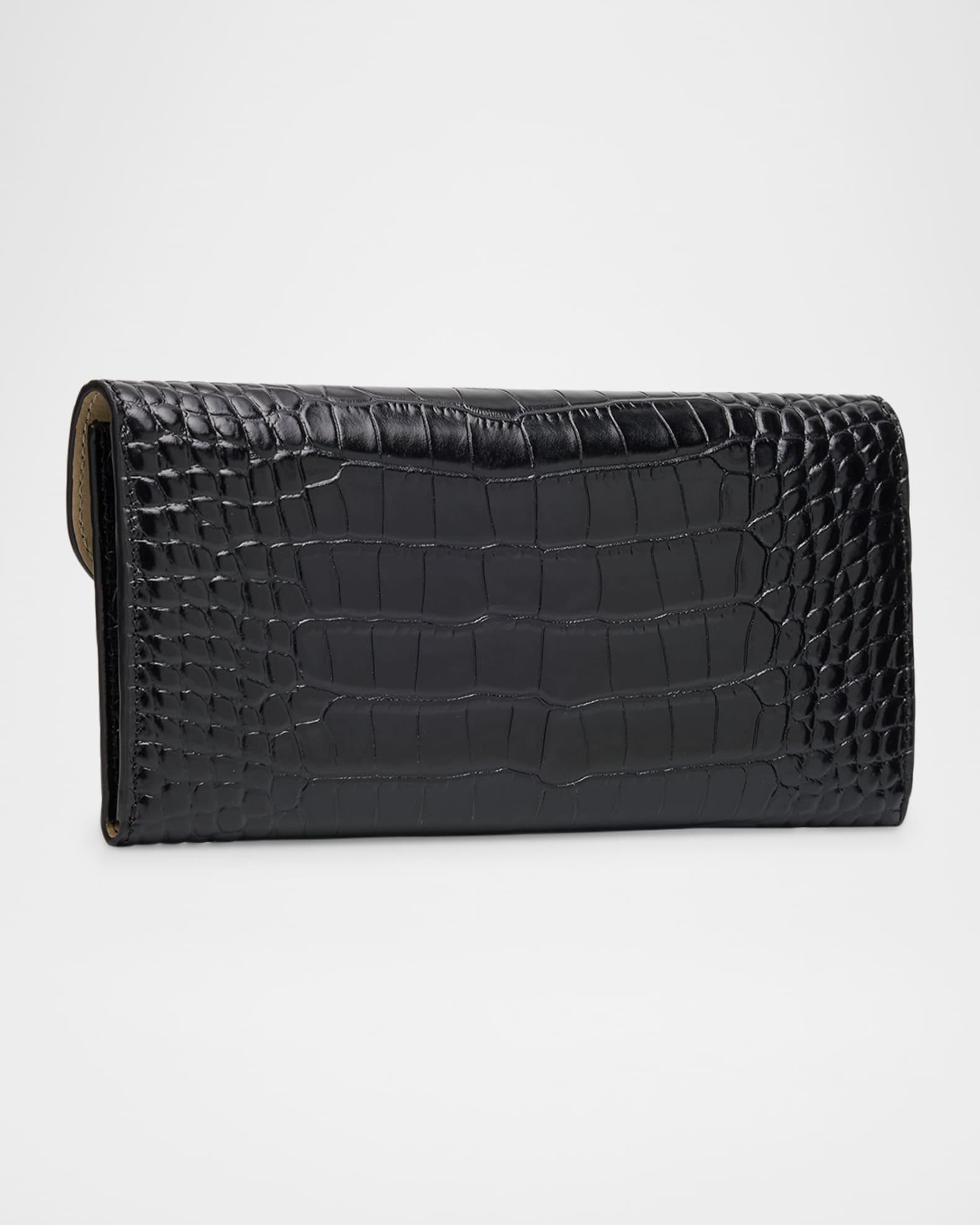 T-Lock Croco-Embossed Leather Wallet Product Image