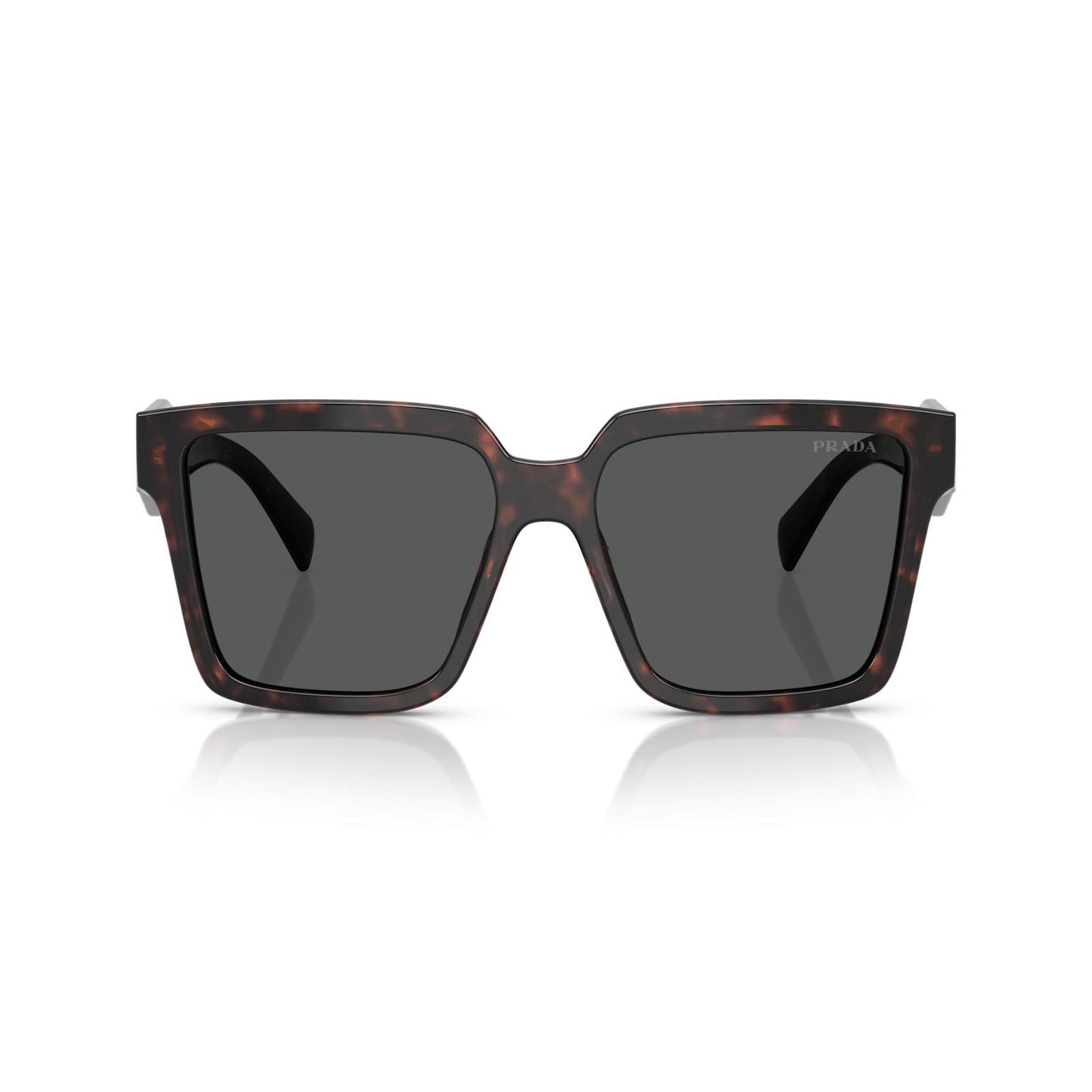 PRADA Tortoiseshell-effect Square Sunglasses In Marrone/grigio Product Image