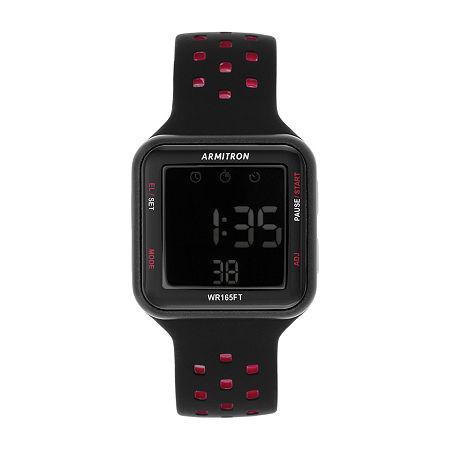 Armitron Digital Chronograph Sport Watch - Size: MEDIUM, Mens, Black Product Image