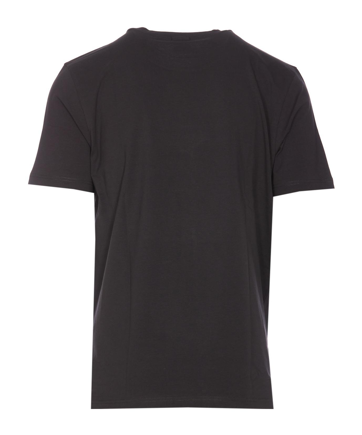 HUGO BOSS Logo-debossed T-shirt In Black Product Image