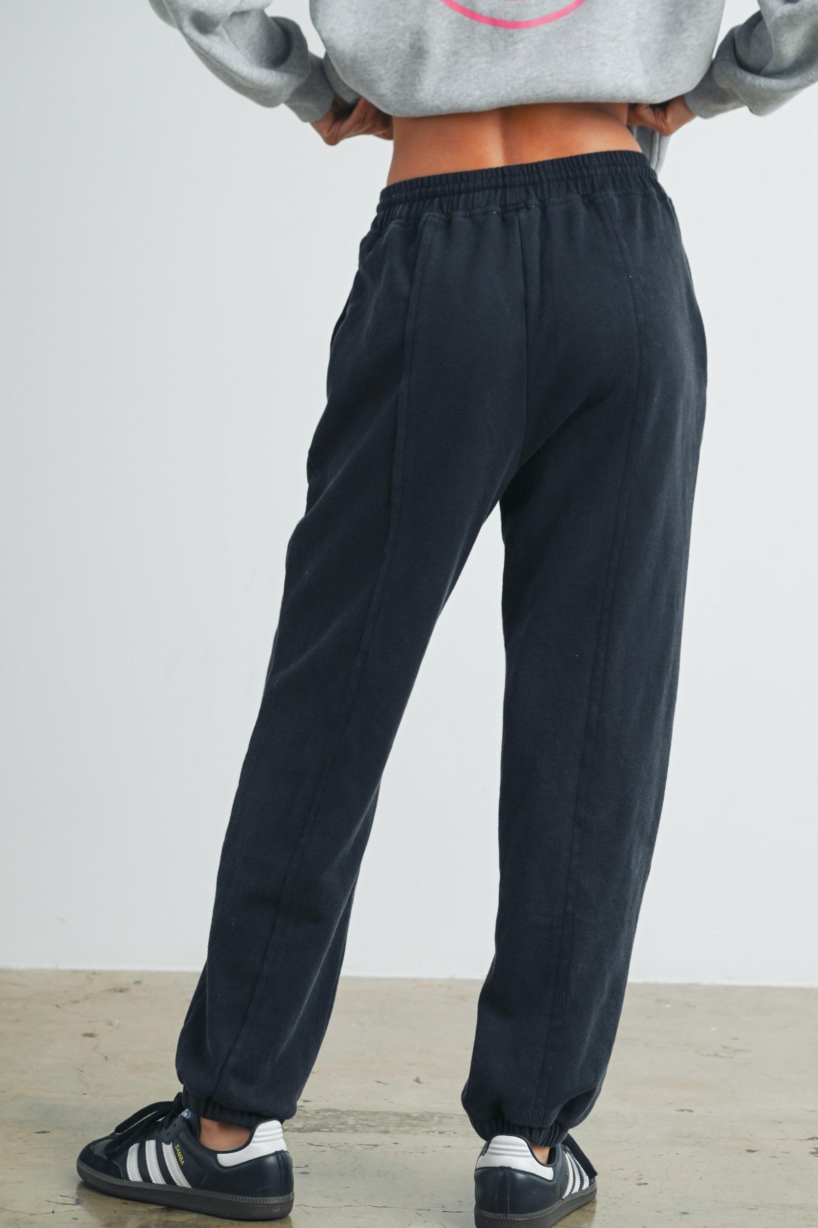 Washed Drawstring Jogger Pants Product Image