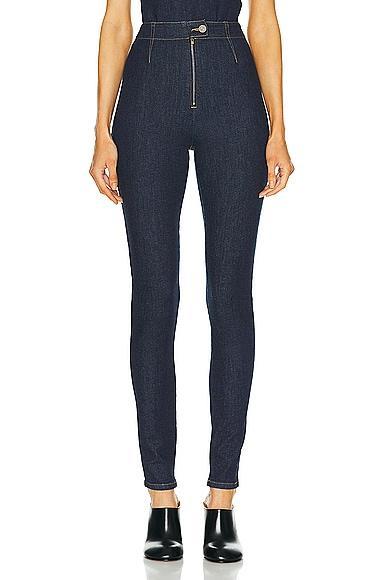 ALAÏA Legging Pants In Blue Product Image