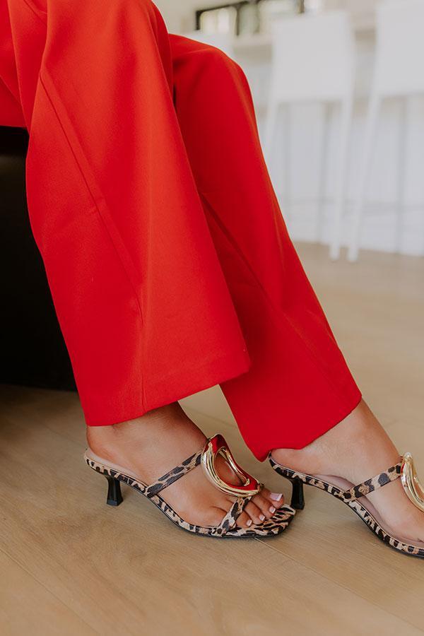 The Stella Faux Leather Heel in Leopard Product Image