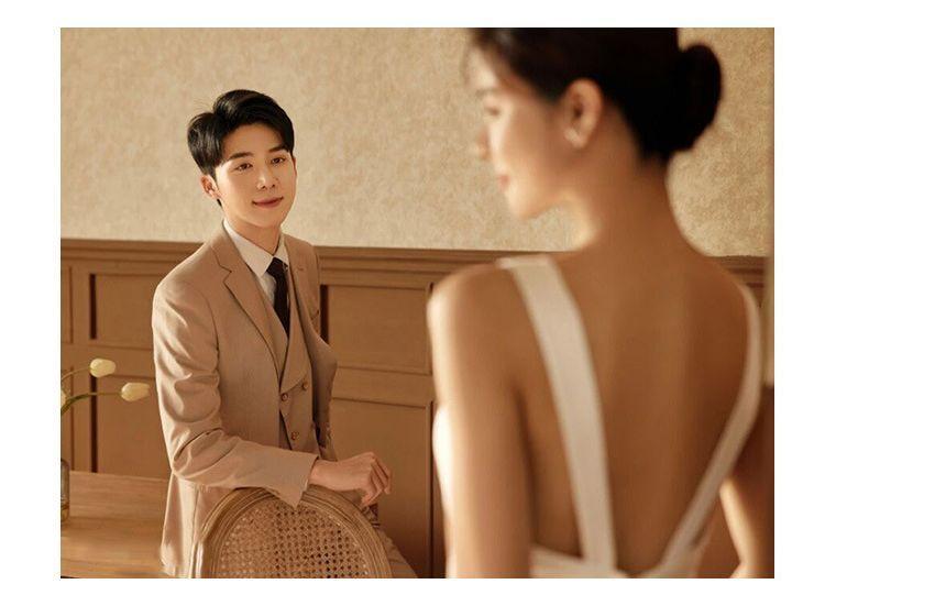 Sleeveless Crew Neck Plain Maxi A-Line Dress Product Image