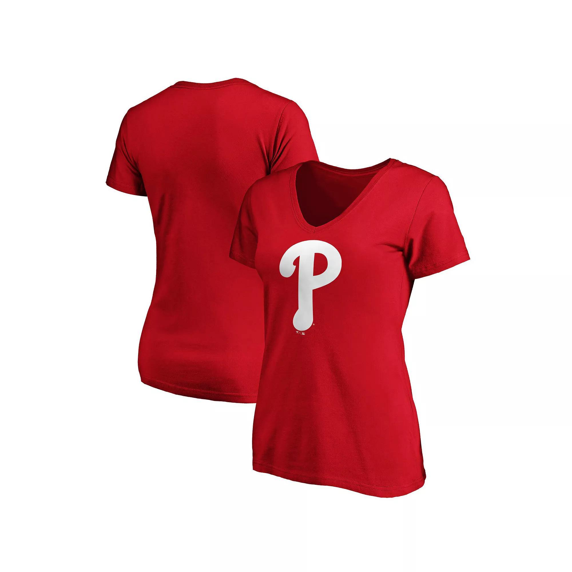 Women's Fanatics Branded Heathered Charcoal Chicago White Sox Team Logo Lockup V-Neck T-Shirt,  Product Image