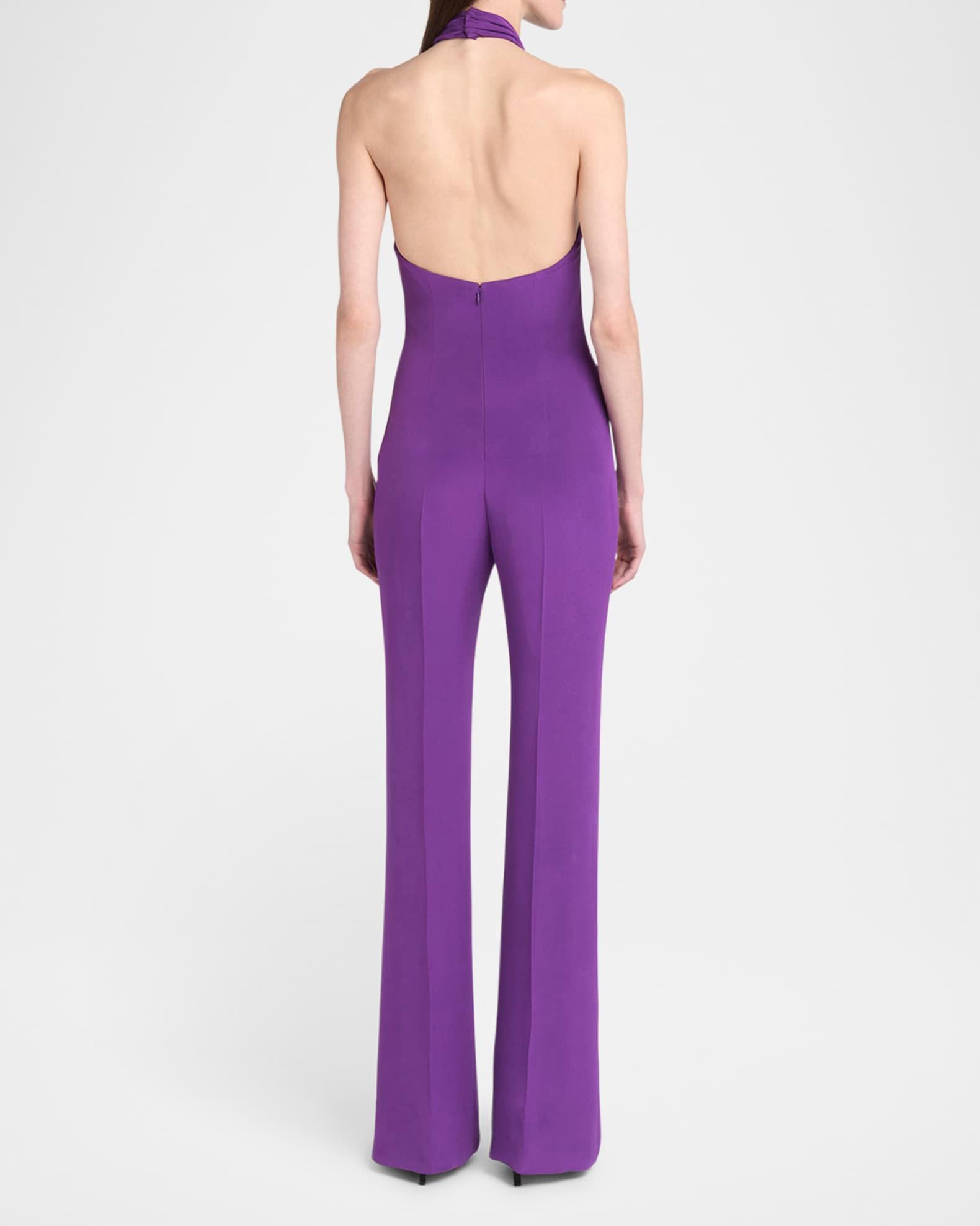 Silk Sable Halter Bootcut Jumpsuit Product Image