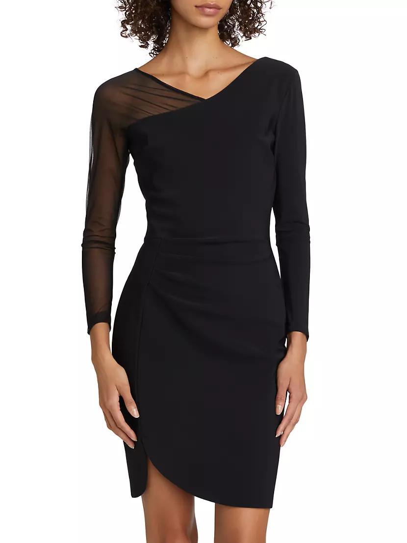 Pumina Illusion-Sleeve Cocktail Dress Product Image