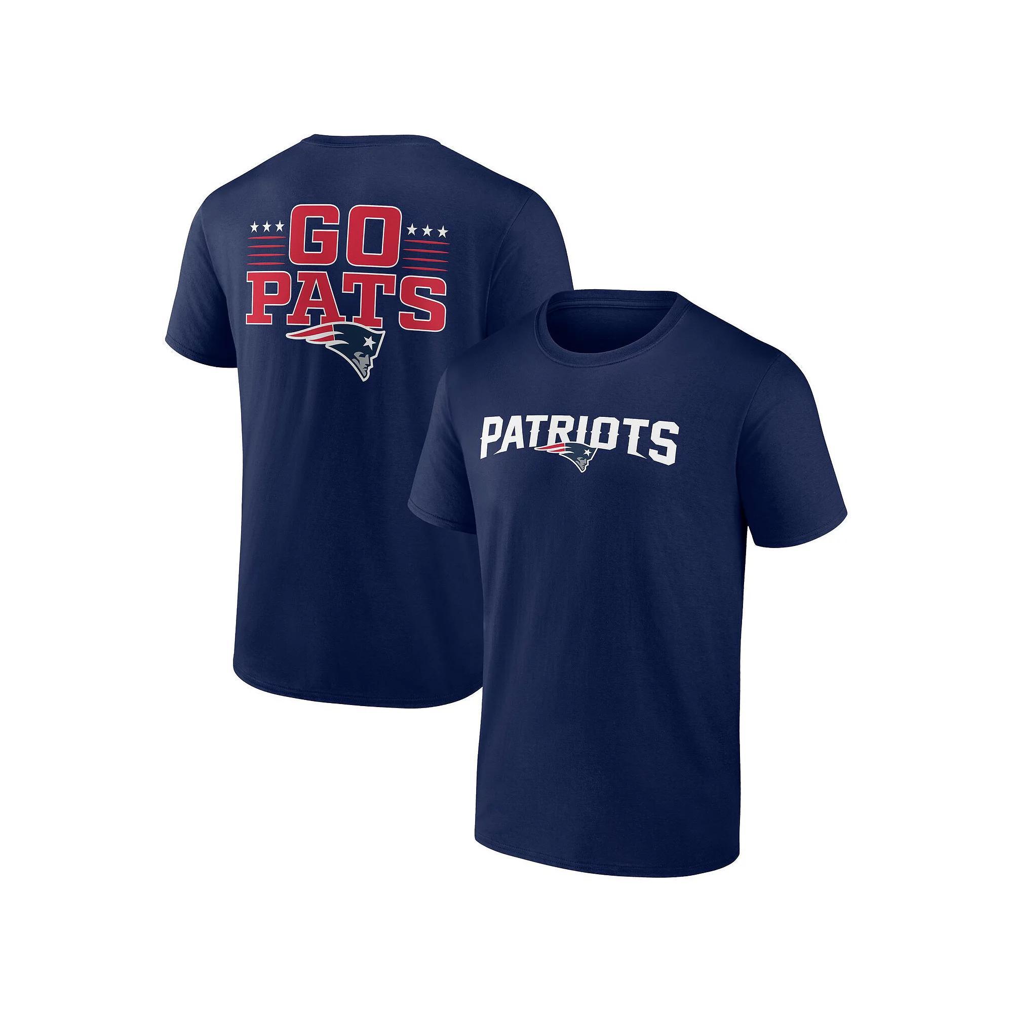 Men's Profile  Navy New England Patriots Big & Tall Two-Sided T-Shirt, Size: 3XB, Blue Product Image