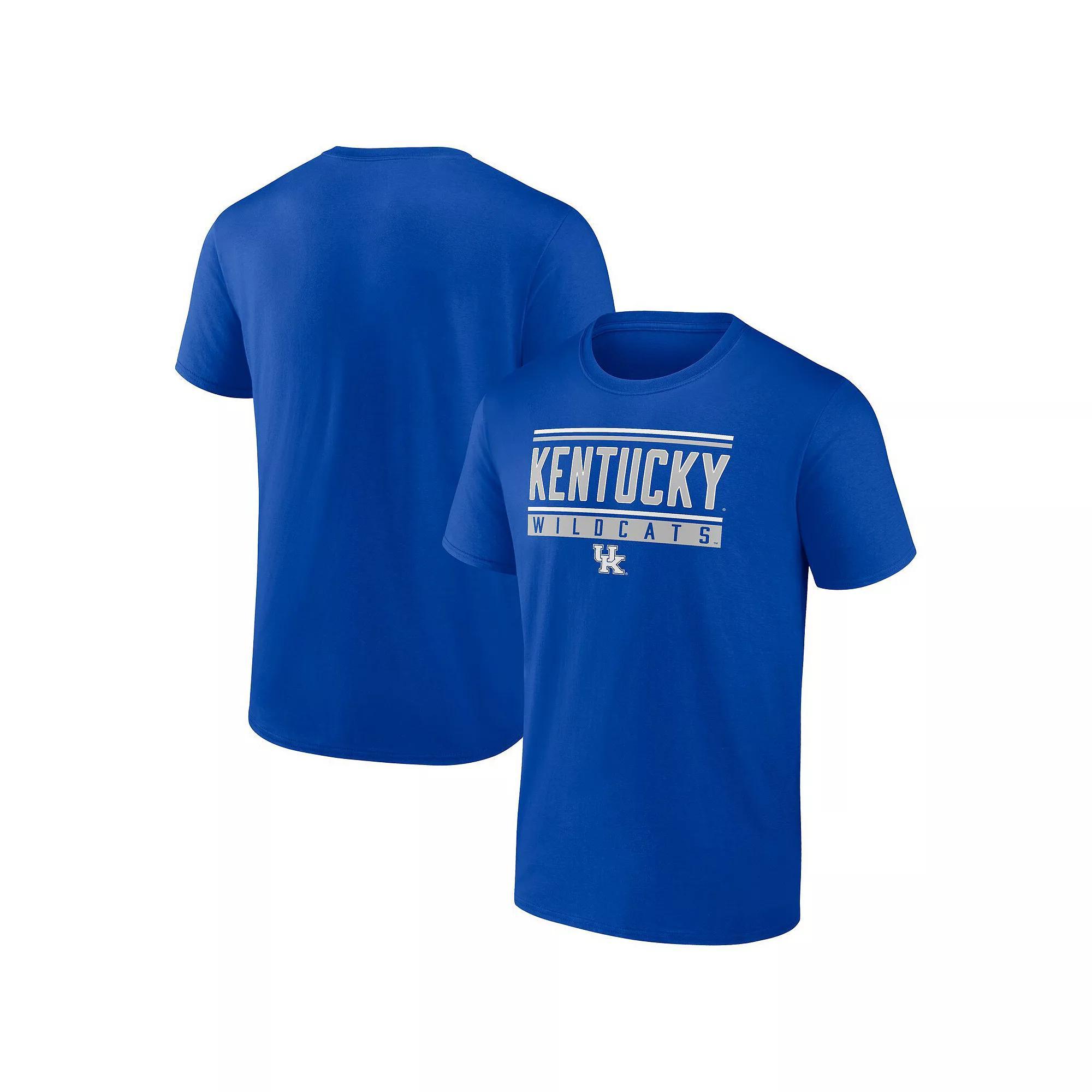 Men's Fanatics Royal Kentucky Wildcats Fundamentals Stripe and Block T-Shirt, Size: Large, Blue Product Image