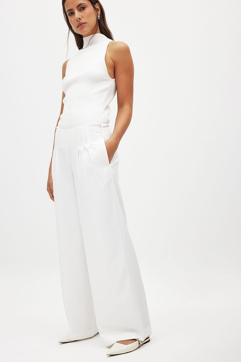 Wide Mid Waist Trousers Product Image