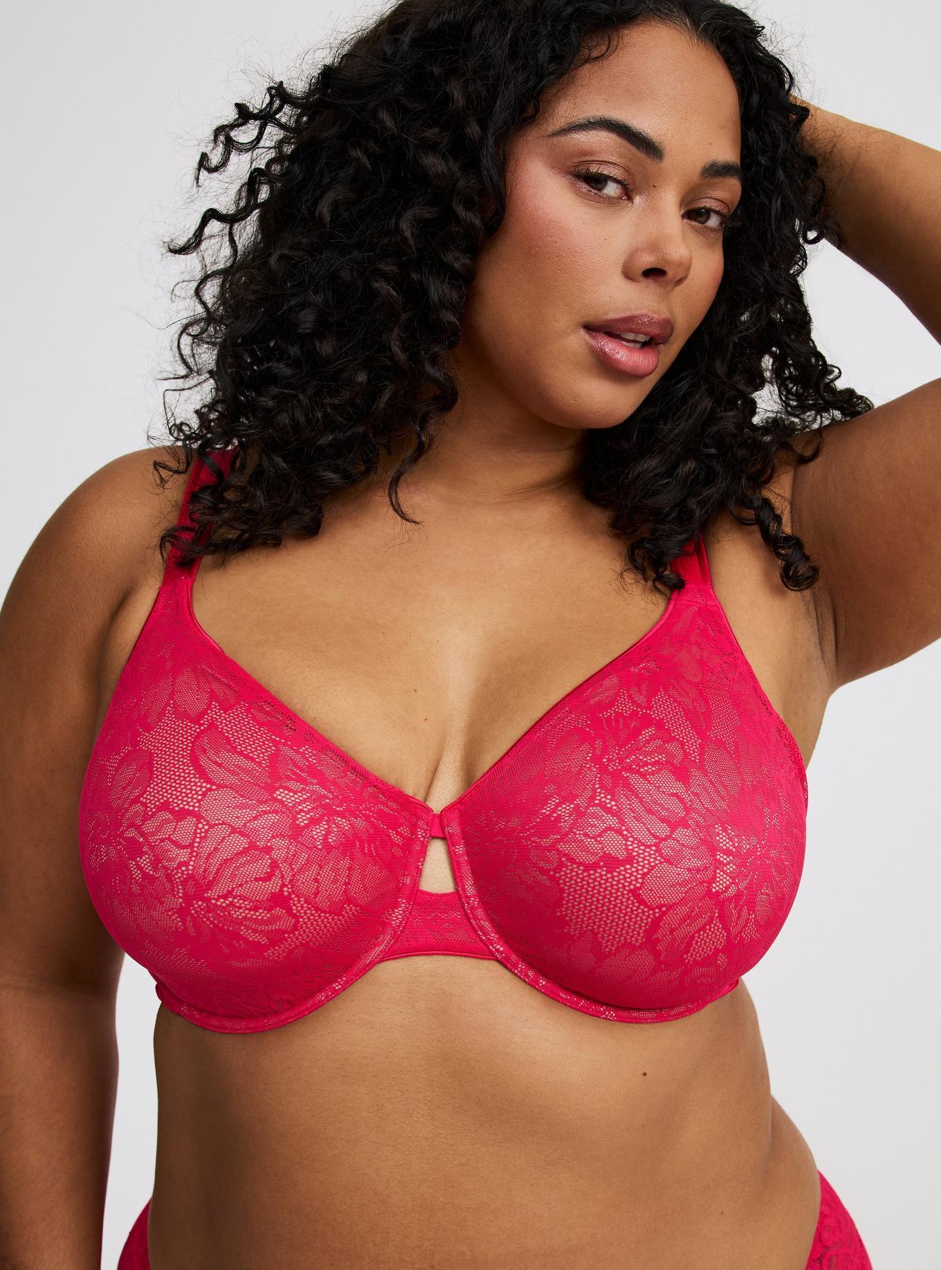 Full-Coverage Unlined Lace Bra Product Image
